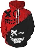 FLYCHEN Herren Kapuzenpullover Dämonen Hoodie Halloween 3D gedrucktes...