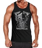Neverless® Herren Tank-Top Bedruckt Valhalla Wikinger Odin Wotan Axt...