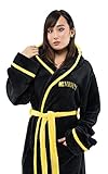 Nirvana Bademantel Gelb Smiley Band Logo offiziell Schwarz super soft...
