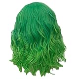 Kurze Grün Perücken Lockige Synthetische Cosplay Bob Perücken Für...