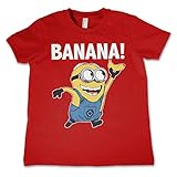 MINIONS Offizielles Lizenzprodukt Banana! Kinder T-Shirt (Rot), 5-6...