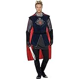 Smiffy's 43417XL - King Arthur Deluxe Kostüm mit Top Cape Handschuhe...