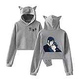 jiminhope Black Butler Hoodies Anime Print Pullover Lässige Langarm...