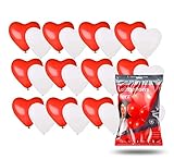 50x XXL Herzluftballons Helium geeignet Ø 40 cm Luftballons Herz...