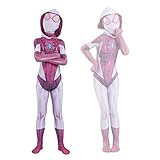 UNIEAN Kinder Gwen Spider Cosplay Kostüm Mädchen Spidey Festlicher...