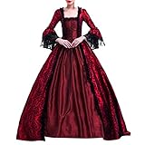 URIBAKY Gothic Kleidung Vintage,Cosplay Karneval Kostüm,Damen Kleider...