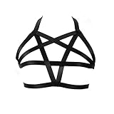 Babysbreath Womens Goth Pentagram Harness Strappy Körper Caged BH...