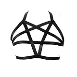Babysbreath Womens Goth Pentagram Harness Strappy Körper Caged BH...