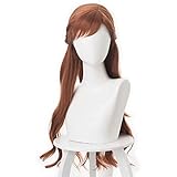 NiceLisa Long Brown Braids Cosplay Perücke Langwelliges lockiges...