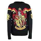 Harry Potter Unisex Gryffindor Crest Gestrickter Weihnachtspullover:...