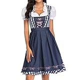 Cherrianna Oktoberfest Dirndl Kleid Damen Oktoberfest Kostüm Frauen...