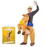 Aufblasbares Cowboy-Kostüm | Skurriles aufblasbares Kostüm | Premium...