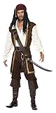 Smiffys 26224 Herren Hochsee-Pirat Kostüm, Oberteil, Kurze Hose,...