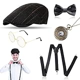 RANJIMA 1920s Herren Accessoires Set, Peaky Blinders Kostüm, 20er...