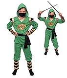 Magicoo goldener Drache Ninja Kostüm Kinder Jungen grün gold -...