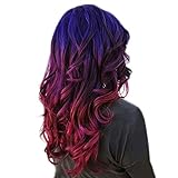 STfantasy Lila Ombre Rosa Frauen Perücken Lange Gerade Schicht...