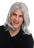 WIG ME UP - 3056-FR68A Perücke Karneval Herren lang Mittelscheitel...