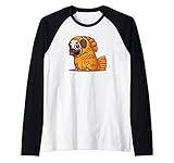 Lustiges Mops Goldfisch Kostüm Hund Welpen Liebhaber Jungen Raglan