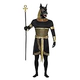 NET TOYS Anubis Kostüm Antike Halloweenkostüm L 52/54 Ägyptischer...