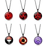 6 Stück Sharingan Rinnegan Halskette,Sharingan Damen...
