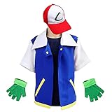 PUYYDS Männer Anime Blaue Jacke   Jungen Mädchen Ash Ketchum...
