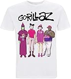 Gorillaz Cracker Island Standing Group Männer T-Shirt weiß L 100%...