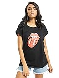 MERCHCODE Damen Rolling Stones Tongue T shirt, Schwarz, M EU