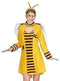 Andrea Moden Bienen Kostüm Kleid Sally für Damen - Gelb/Schwarz Gr....