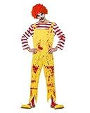Horror-Shop Blutiges Killer Clown Kostüm für Halloween L