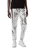 LucMatton Herren-Jogginghose, metallisch, glänzend, für...