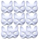 Weiße DIY Maske Handgemalte Maske Karneval Maske DIY Maskenball Party...