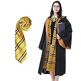 TOTOY Magier Hufflepuff Umhang und Hufflepuff Krawatte, Hufflepuff...
