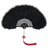MWOOT Damen Fächer Feder, 1920s Vintage Style Folding Handheld...