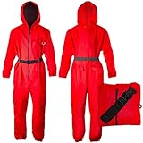 GOODS+GADGETS Gamer Kostüm Roter Overall mit Kapuze; Halloween...