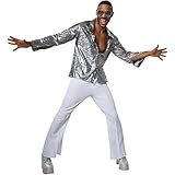 dressforfun 900382 - Herrenkostüm Disco Boy, Langarmhemd mit Kragen...