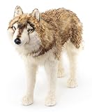 Uni-Toys - Wolf, stehend - 94 cm (Länge) - Plüsch-Wolf, Lupus -...
