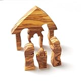 KASSIS Olivenholz Weihnachtsdeko Krippe Puzzle Tischkrippe Tischdeko...