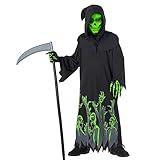 Morph Leuchten Im Dunkeln Sensenmann Kostüm Kinder, Halloween Kinder...