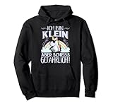 Damen Spruch Klein Aber Gefährlich Einhorn Pullover Hoodie