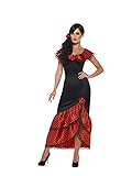 Smiffys 45514L - Damen Flamenco Kostüm, Kleid und Haarschmuck,...
