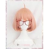 Kyokai no Kanata Kuriyama Mirai Short Orange Pink Synthetic Cosplay...