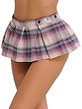 iEFiEL Damen Mini Rock Japanische Schulmädchen Faltenrock mit...