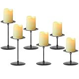 Kerzenständer 6er Set, Metall Kerzenhalter Schwarz Tischdeko...