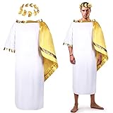 SATINIOR Griechischer Gott Kostüm Weiß Römischer Toga Erwachsene...