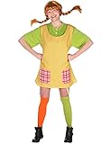 KULTFAKTOR GmbH Pippi Langstrumpf Damenkostüm Lizenzware bunt M