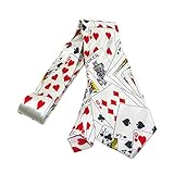 NUOBESTY Magier Krawatte Poker Würfel Druck Krawatte Magier Kostüm...