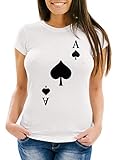 MoonWorks® Damen T-Shirt Kartenspiel Kostüm Spielkarten...