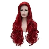 ATAYOU®Lange Damen Wellenförmige Rot Synthetische Cosplay Perücke...