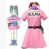 Erwachsene Z Bulma Cosplay Kostüm Sommer Rosa Kleid Frauen Halloween...
