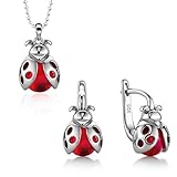 butterfly Mädchen Schmuckset Bestehend aus Kette und Ohrringen Echt...